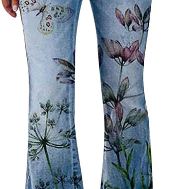 Flowered Casual Jeans